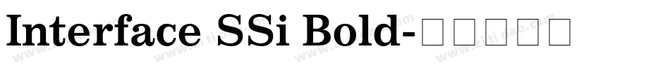 Interface SSi Bold字体转换